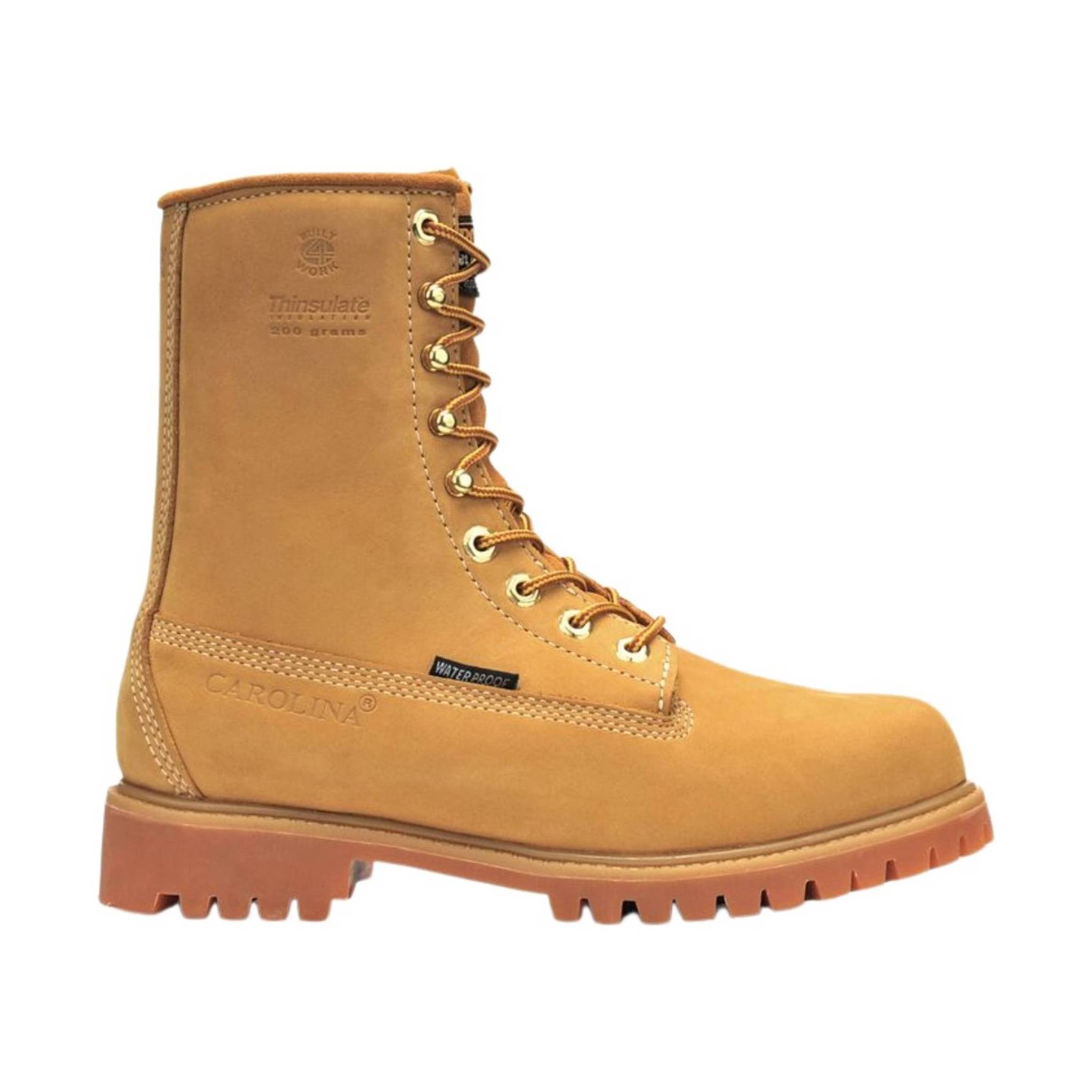 Carolina Men's Journeyman 8 Inch Soft Toe Waterproof Work Boot - Wheat by Lenny's Shoe & Apparel