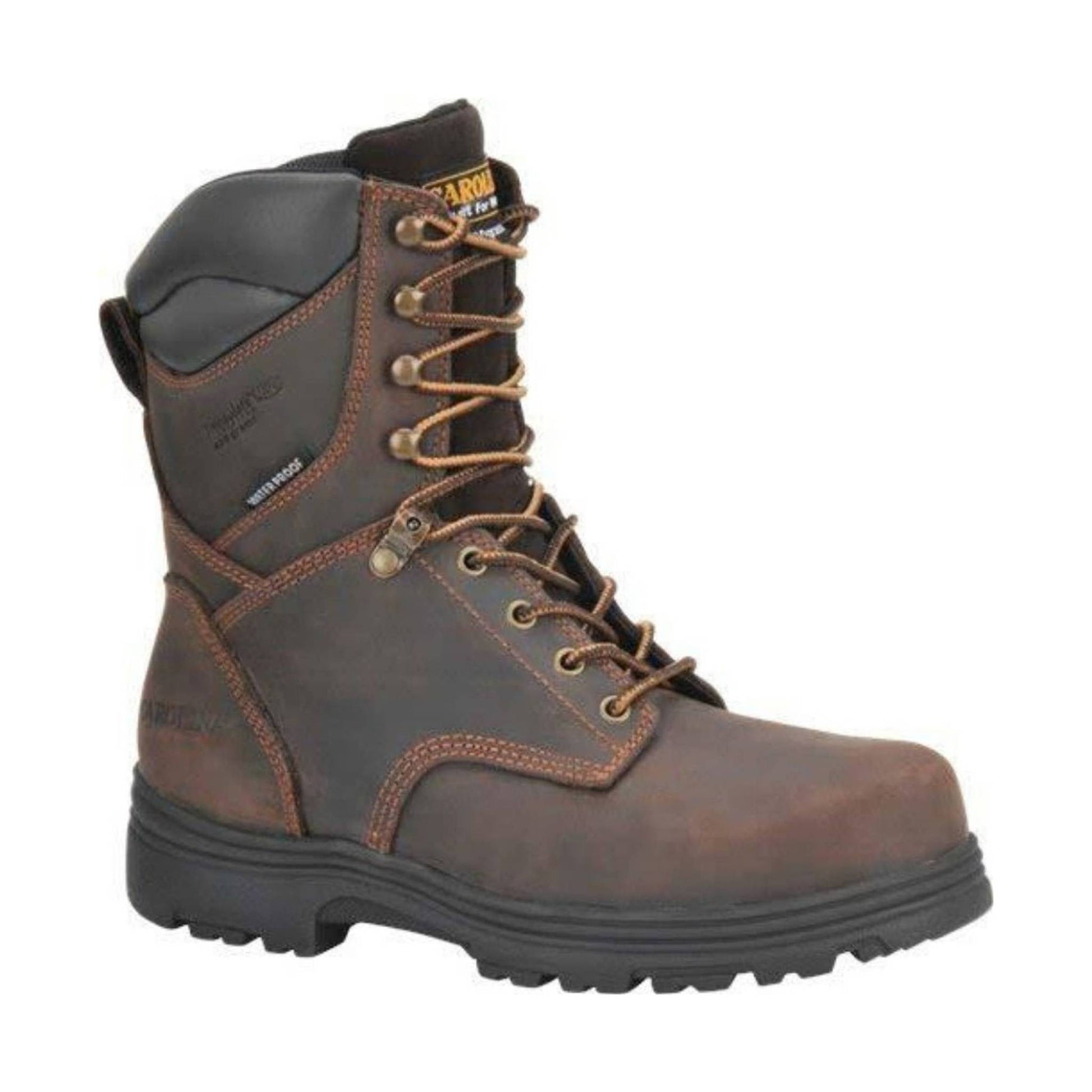 Carolina Men's Surveyor 8 Inch Steel Toe Waterproof Insulated Work Boot - Dark Brown by Lenny's Shoe & Apparel