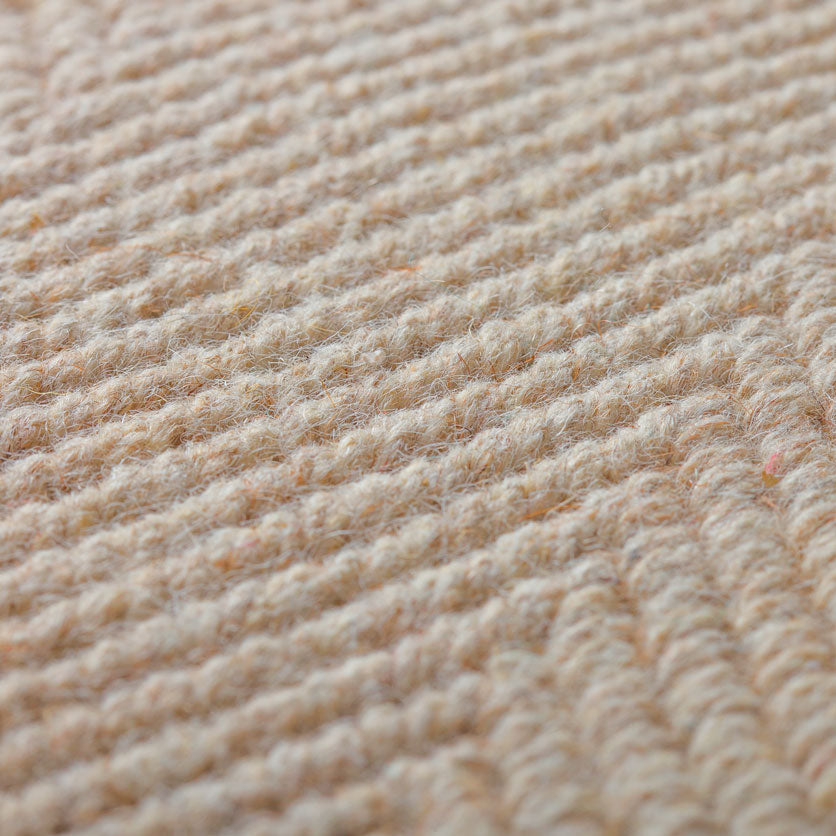 Monaco Herringbone Wool Rug Linen 5' X 7'6" by Homeportonline