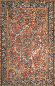 London Valencia Rust Washable Rug 3'9" x 5'6" by Homeportonline