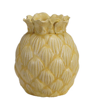 Vase Stoneware Pineapple Shape Yellow 5.25"h by Homeportonline