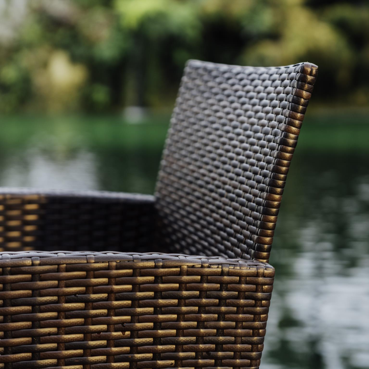 Patio Table Wicker Brown by Homeportonline