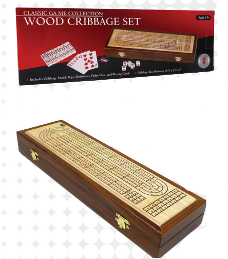 Cribbage Set Wood by Homeportonline