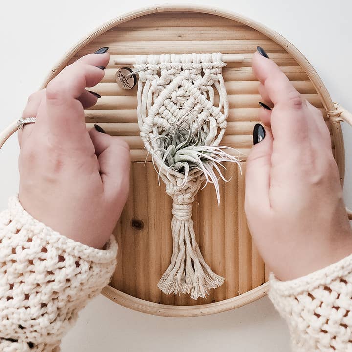 Mini Magnet Macrame Air Plant Holder