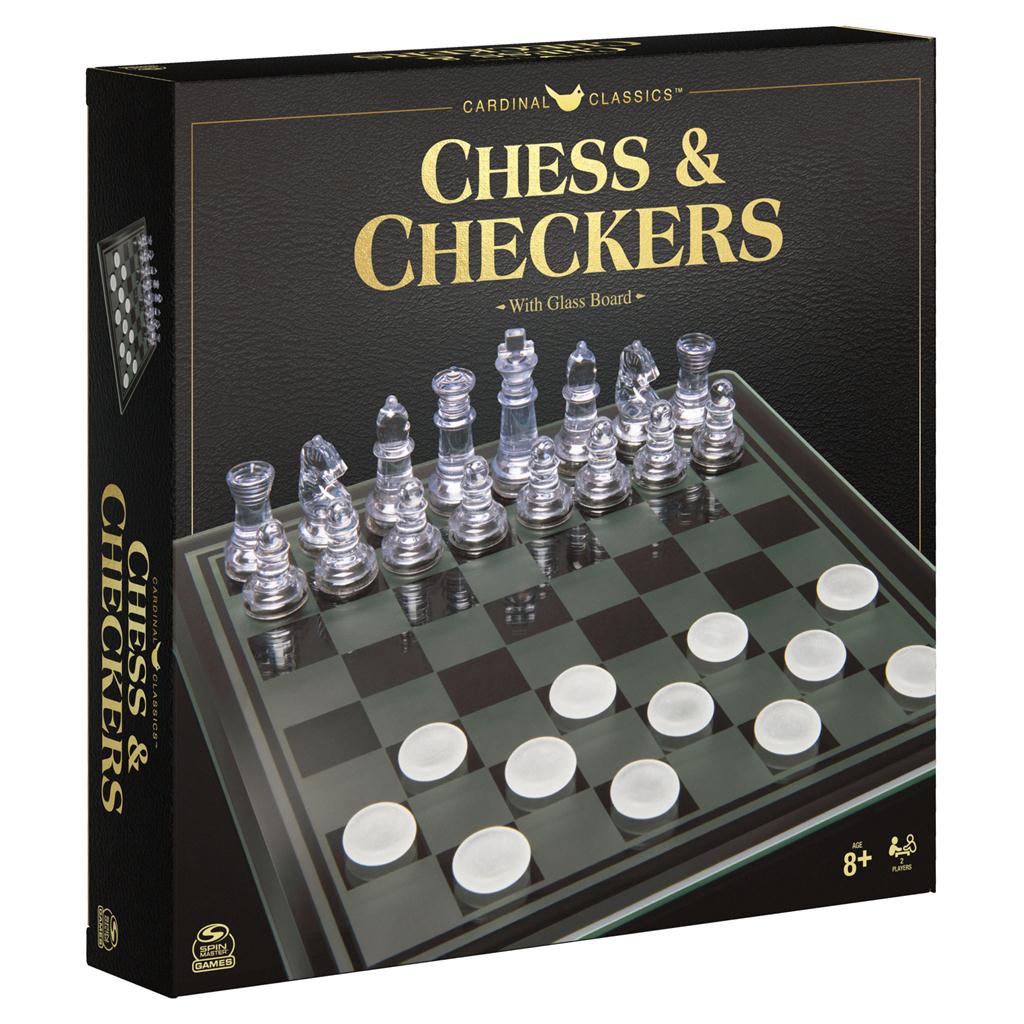 Game Chess & Checkers Glass Board by Homeportonline