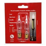 Electric Candle Lightbulbs - 2 pack