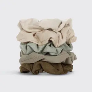 Assorted Textured Scrunchies 5pc Set