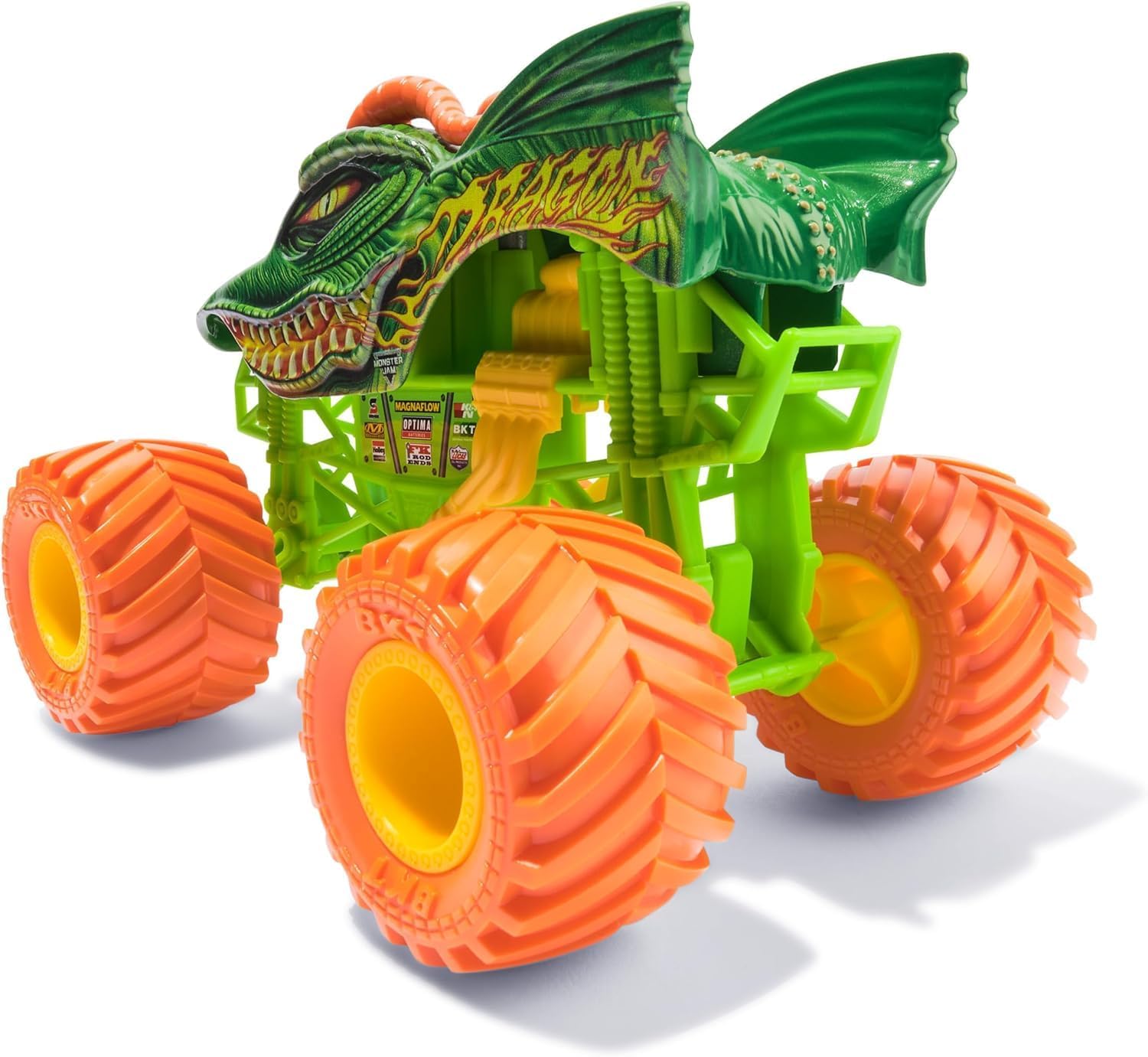 Monster Jam 1:24 Scale Monster Truck - Dragon with Yellow Hubs