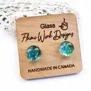 Dichroic Glass Studs 9mm