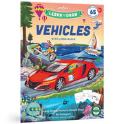 eeBoo: Learn to Draw Vehicles - Step-by-Step Drawing Activity Book  65 Stickers  Land-Water-Air-Construction  Simple Forms  Skill Building  Kids 5+