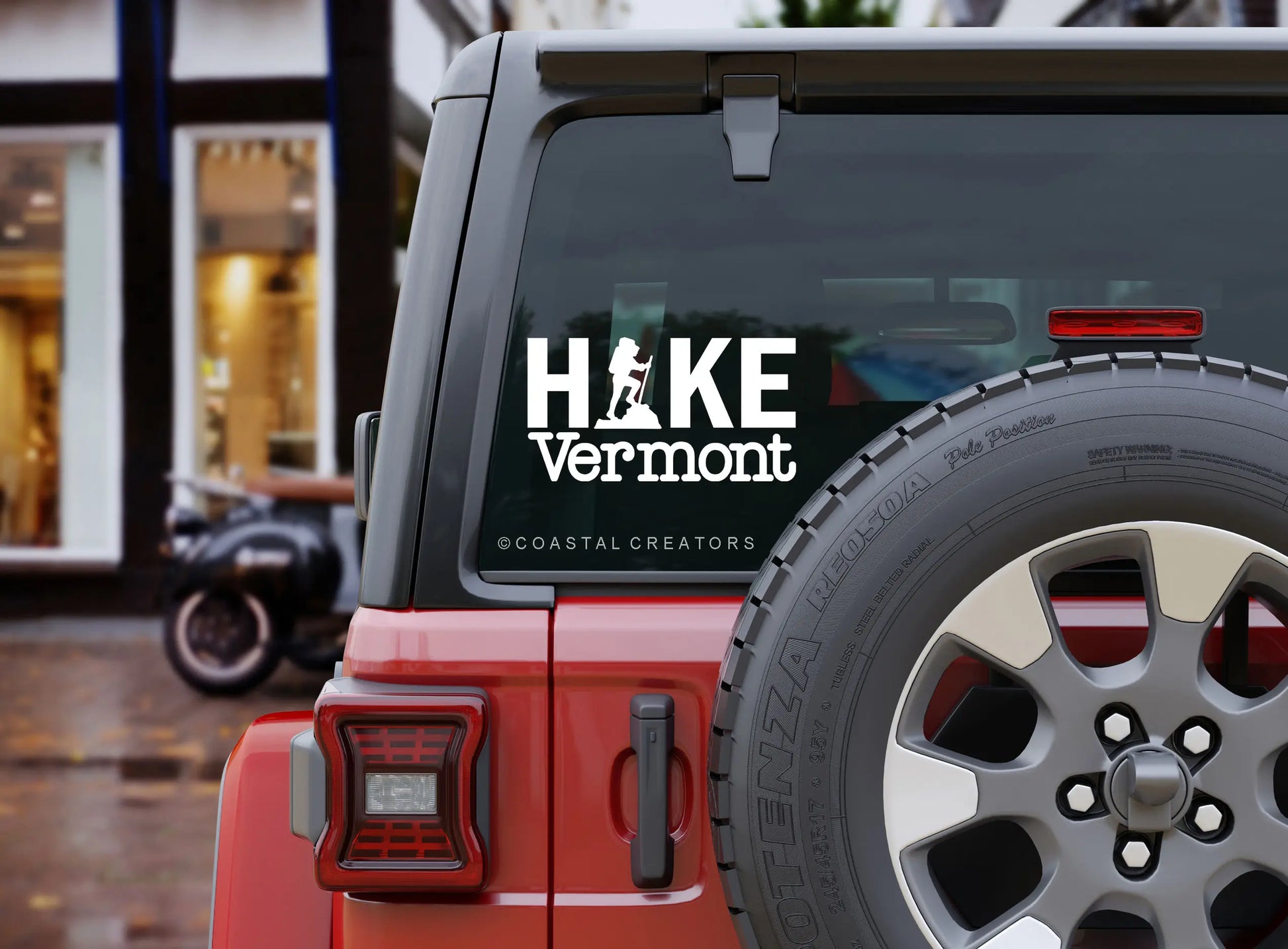Hike Vermont Vinyl Window Sticker Decal by Wild Lark