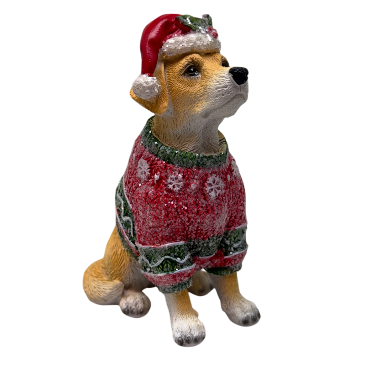 Holiday Yellow Lab Figurine