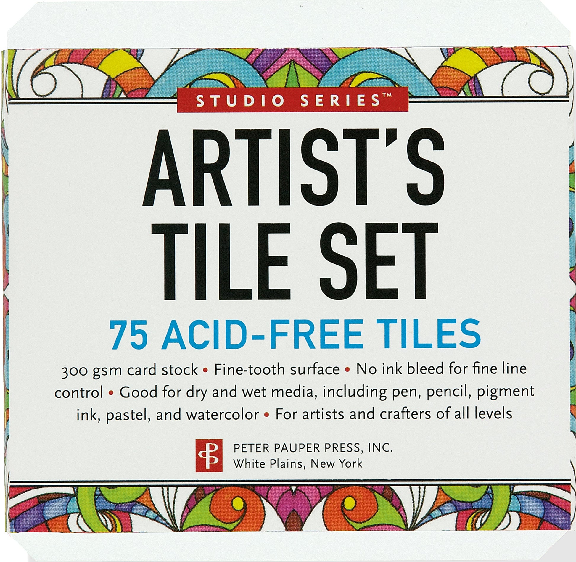 Art Center Artist's Tile Set of 75 White by Homeportonline