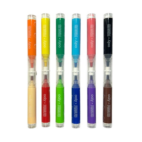 Ooly x Peanuts Double Ended Brush & Stamp Markers by Homeportonline