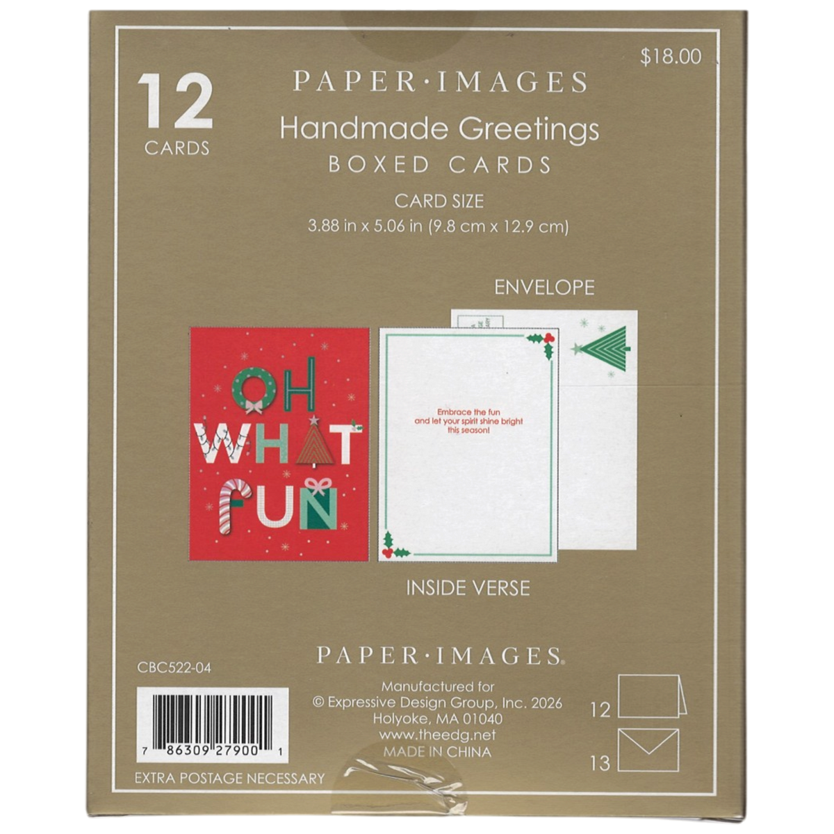Handmade Greetings Boxed Cards - Oh What Fun