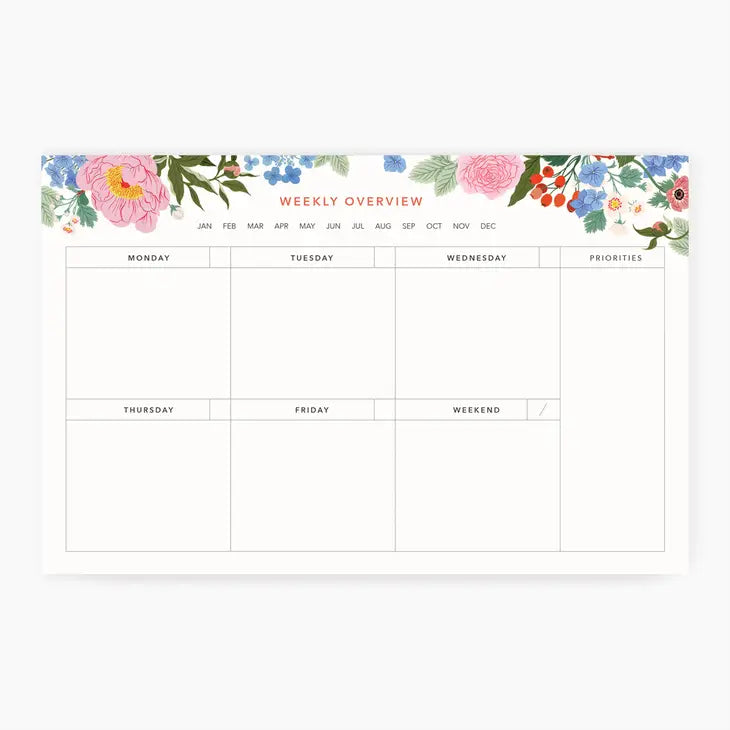 Weekly Overview Notepad