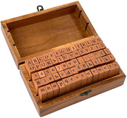 Art Center Letterpress Stamp Set in Wood Box by Homeportonline