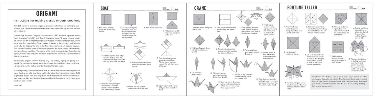 Origami Paper 12 Washi Pattern 500 Sheets by Homeportonline