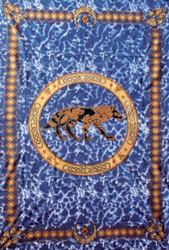 Tapestry Twin Size Celtic Wolf Purple by Homeportonline