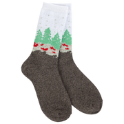 Socks - Holiday Mini Crew Wonderland Forest - White by Homeportonline