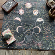 Phases & Forests Moon Cycle Reading Cloth / Bandana 19x19"