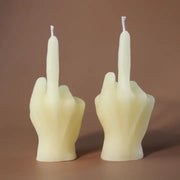 Middle Finger Beeswax/ Soy Blend Candle- Birthday Cake Topper