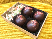 Dark Chocolate Freeze Dried Strawberry Truffles