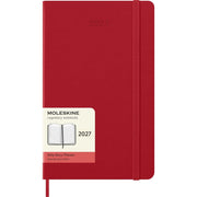 Moleskine Classic 12 Month 2027 Daily Planner, Hard Cover, Large (5 x 8.25), Scarlet Red, 400 pages