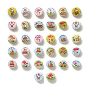Assorted Gnome or Mushroom Buttons