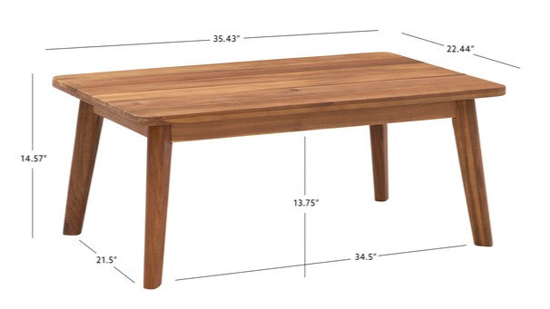 Cosgrove Acacia Wood Patio Chat Set Blue Cushion by Homeportonline