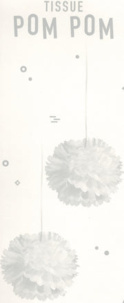 White Tissue Pom Pom Party Decoration