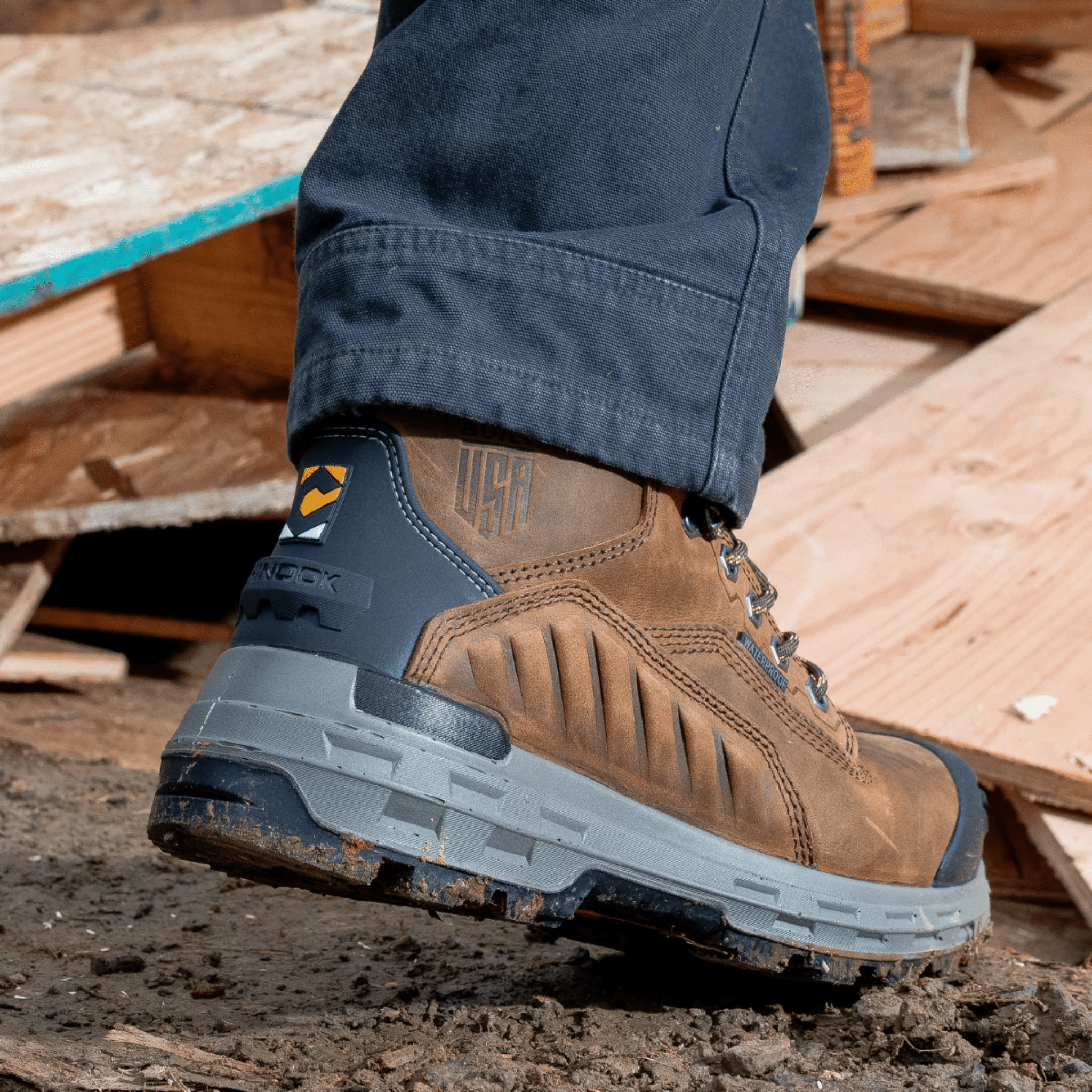 Chinook Men's Wildwood 6 Inch Waterproof Composite Toe Work Boots - Brown by Lenny's Shoe & Apparel