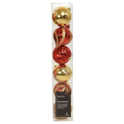 Vibrant Red and Gold Shatterproof Oversize Ornament Set