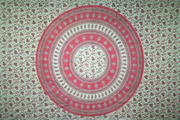 Tapestry Single Size Circle Vine Red by Homeportonline