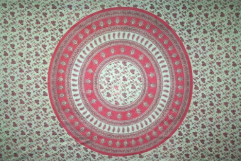 Tapestry Single Size Circle Vine Red by Homeportonline