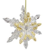 Spunglass Ornament - Gold Snowflake