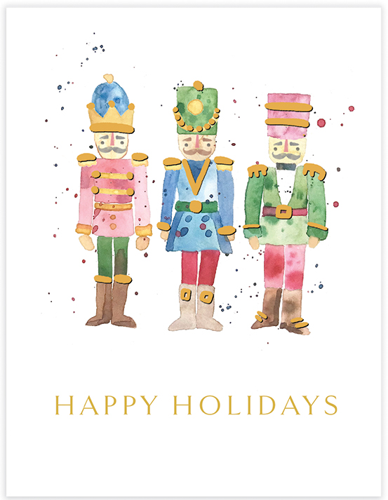 Petite Greetings Card Set (Happy Holidays Nutcrackers)