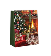 Traditional Small Gift Bag - Fireplace