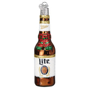 Holiday Miller Lite Bottle Ornament