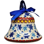 Ceramic Holiday Bell - Snowflake Delight Pattern