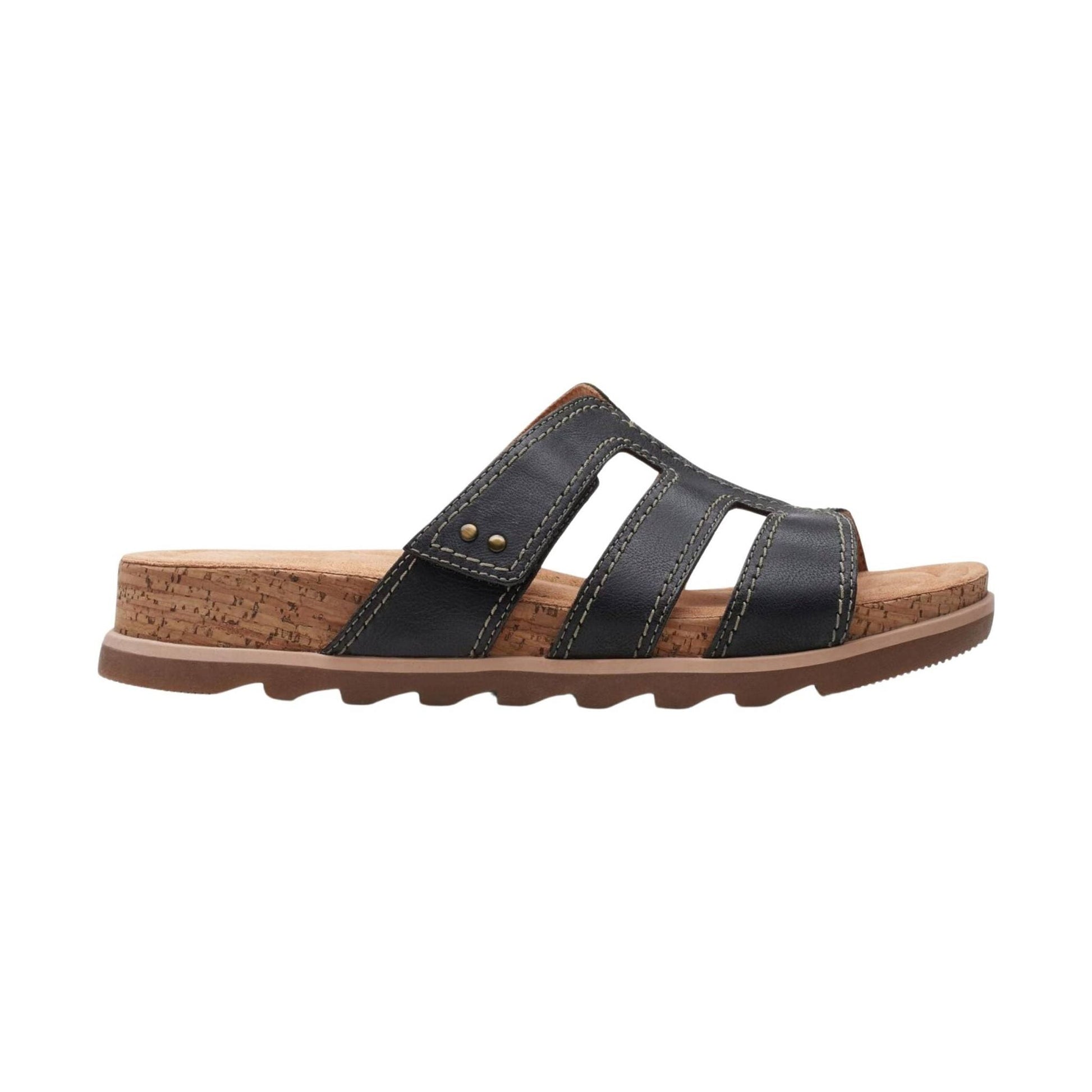 Clarks Women's Yacht Coral Sandal - Black by Lenny's Shoe & Apparel