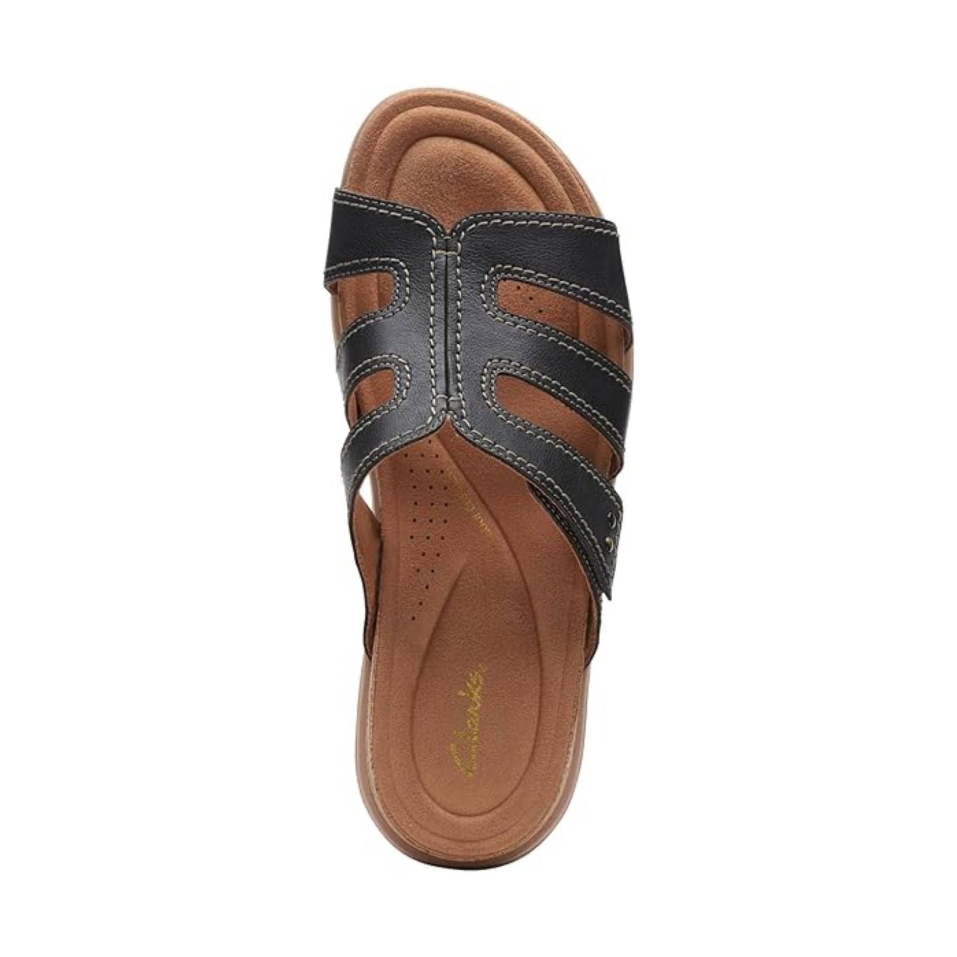 Clarks Women's Yacht Coral Sandal - Black by Lenny's Shoe & Apparel
