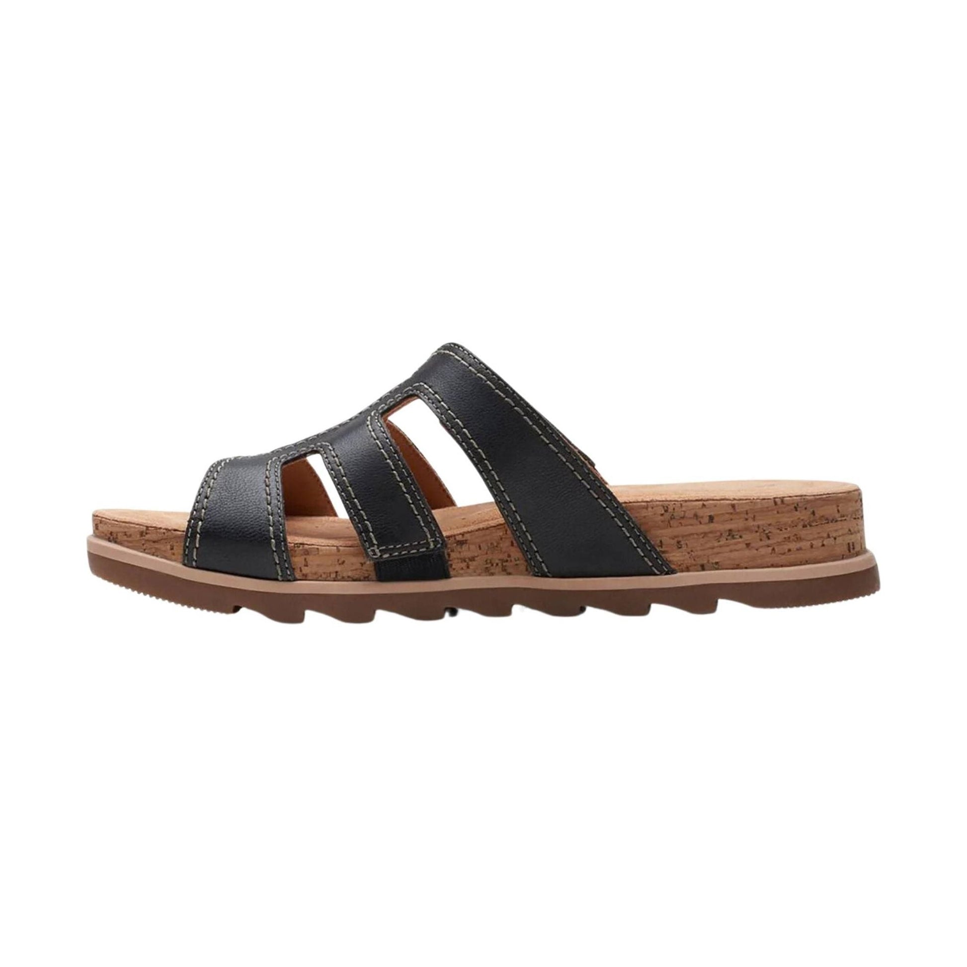 Clarks Women's Yacht Coral Sandal - Black by Lenny's Shoe & Apparel