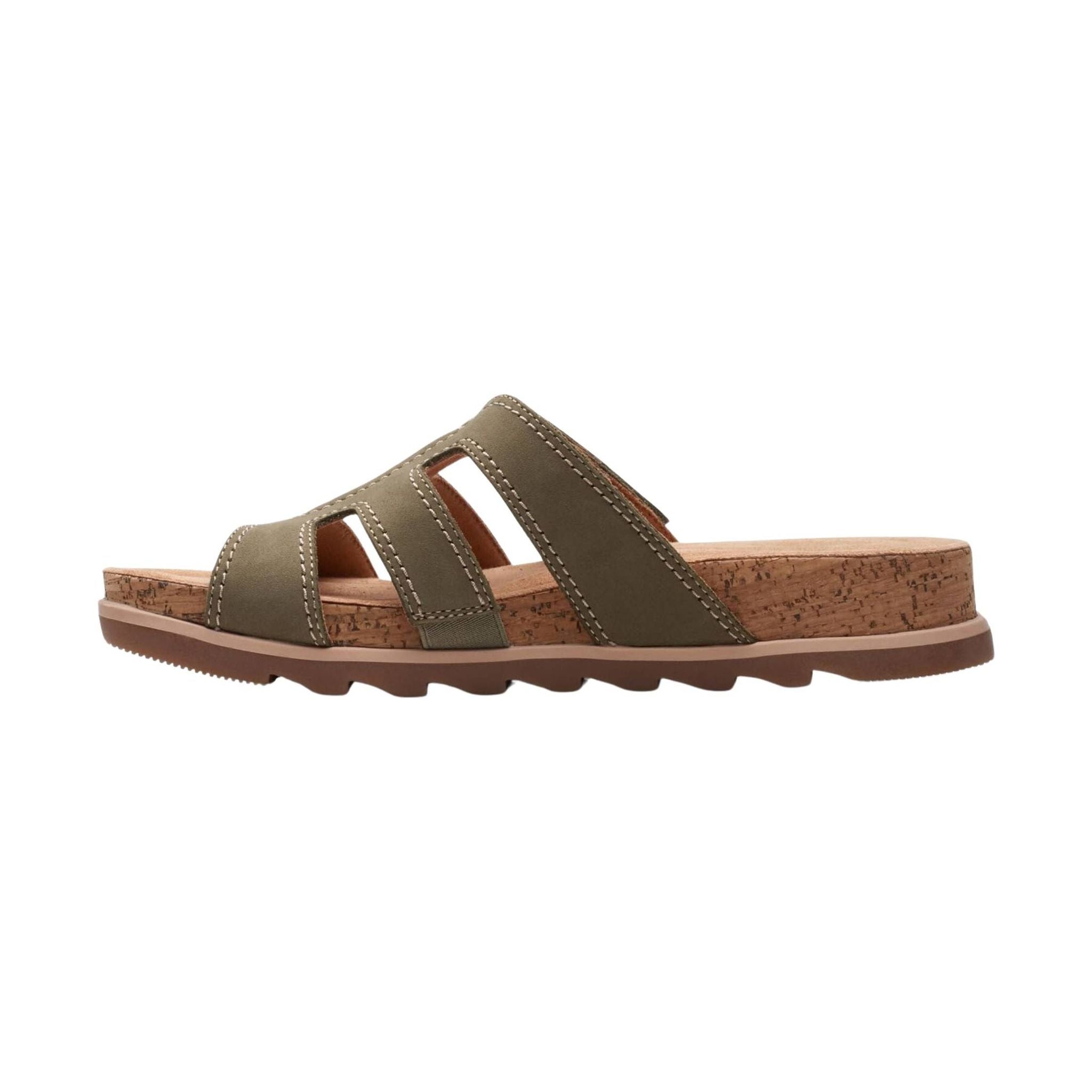 Clarks Women's Yacht Coral Sandal - Olive by Lenny's Shoe & Apparel