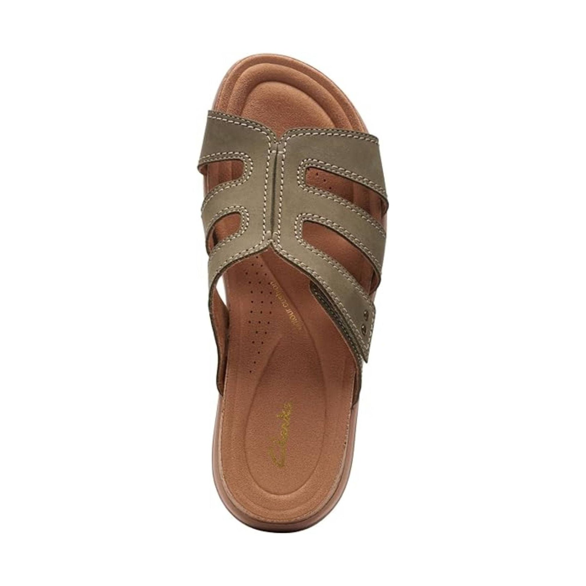 Clarks Women's Yacht Coral Sandal - Olive by Lenny's Shoe & Apparel