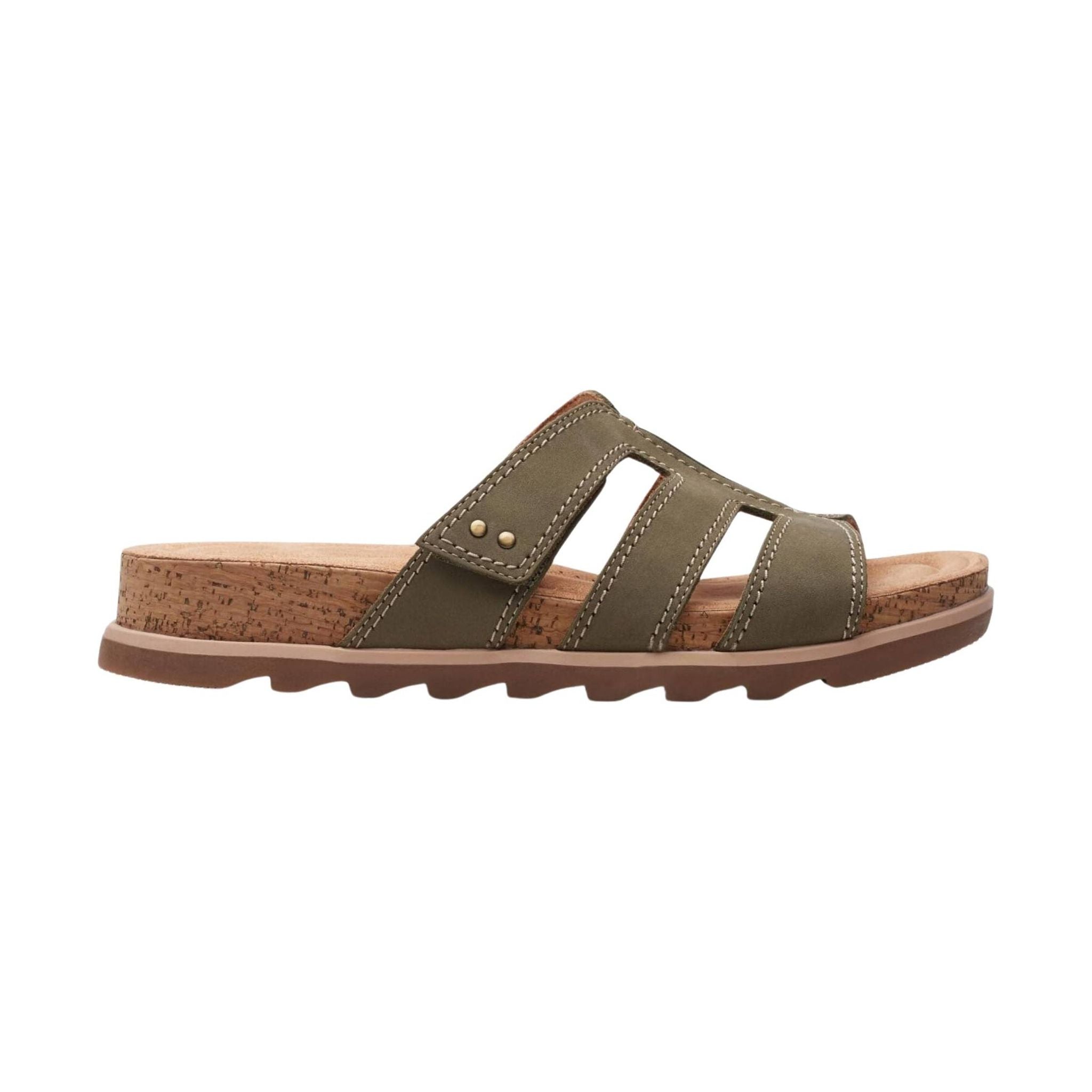 Clarks Women's Yacht Coral Sandal - Olive by Lenny's Shoe & Apparel