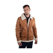 Cloud Nine Men's Sheepskin Western Bomber Coat - Chestnut by Lenny's Shoe & Apparel