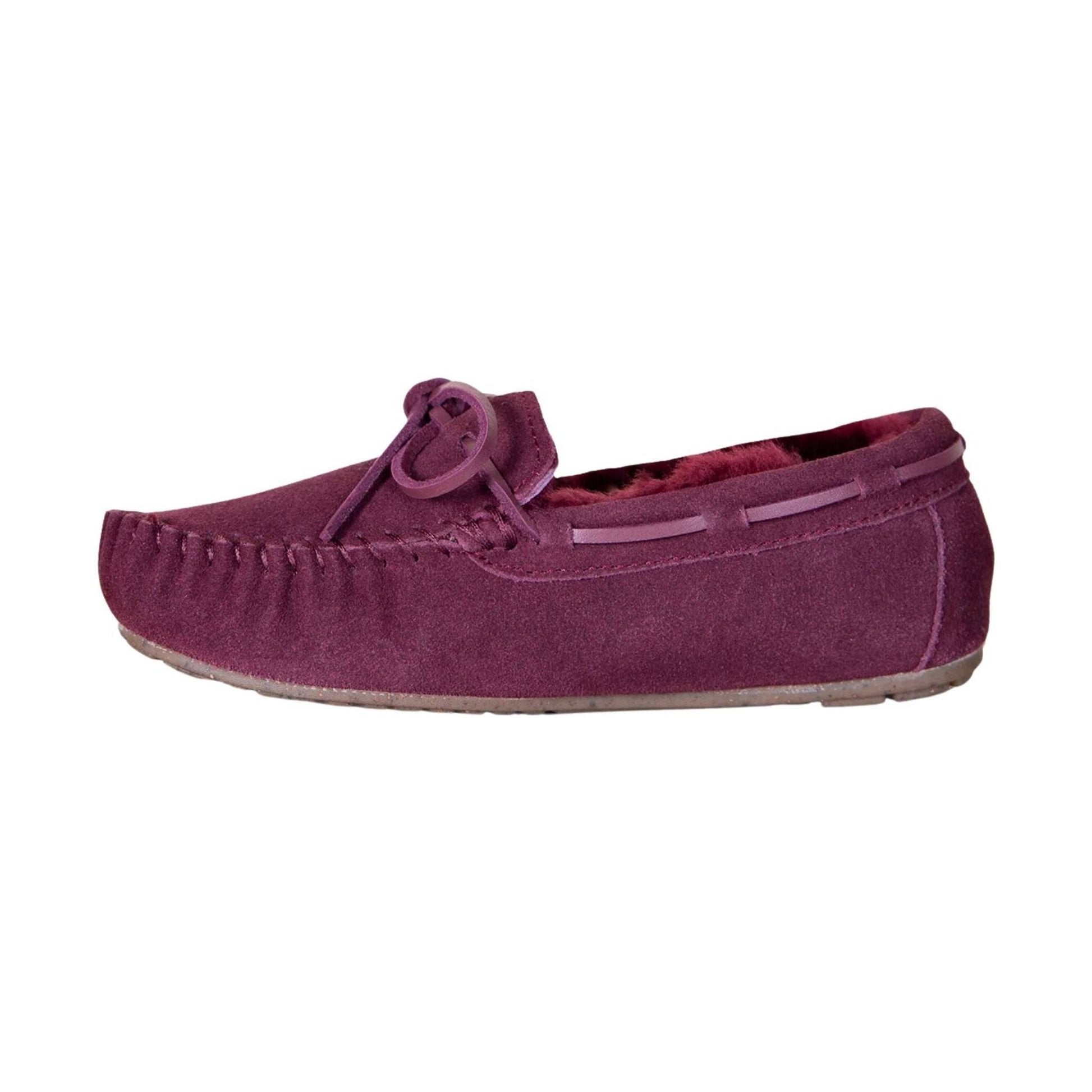 Cloud Nine Women's Moccasins Slippers - Burgundy by Lenny's Shoe & Apparel