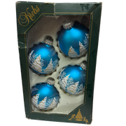Krebs  Glass Ornament 4 pack - Turquoise Bliss
