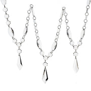 Clear Bead With Diamond Shape Drops Garland - 6 feet